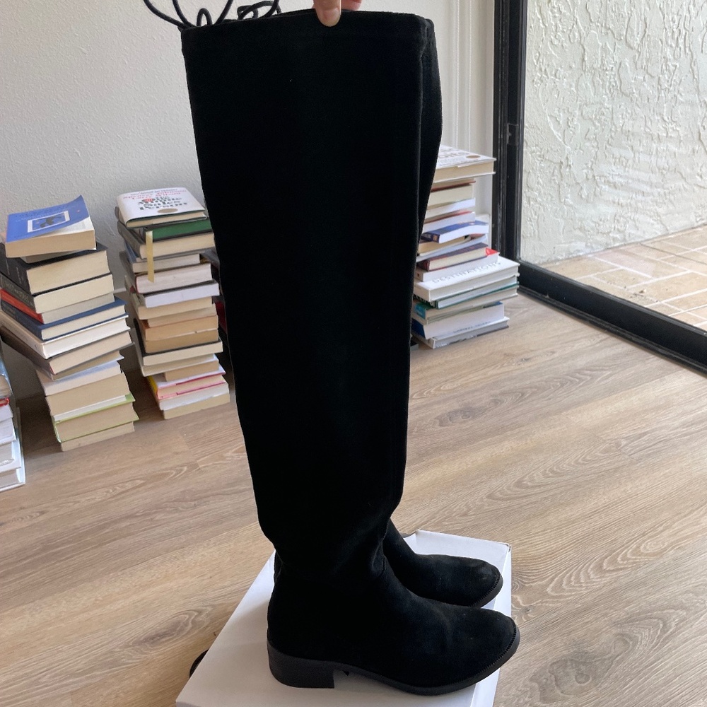 Aldo Gerama Suede Riding Boots Size 6 in Black